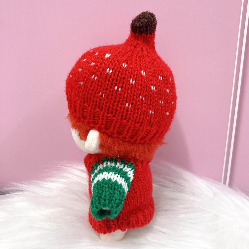 Christmas Sweater Knit Hat Set for 10cm Plush Costume & Tree, Toy, Kigurumi, Accessories, Otaku, Doll, Mascot, K-Pop Doll, [Used]