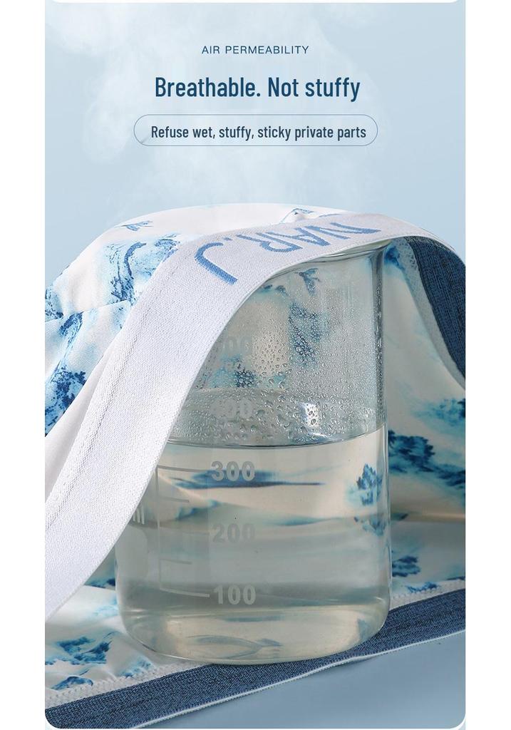 Men's Ice Silk Summer Boxer Briefs - Antibacterial, Breathable, Sporty, for Teens