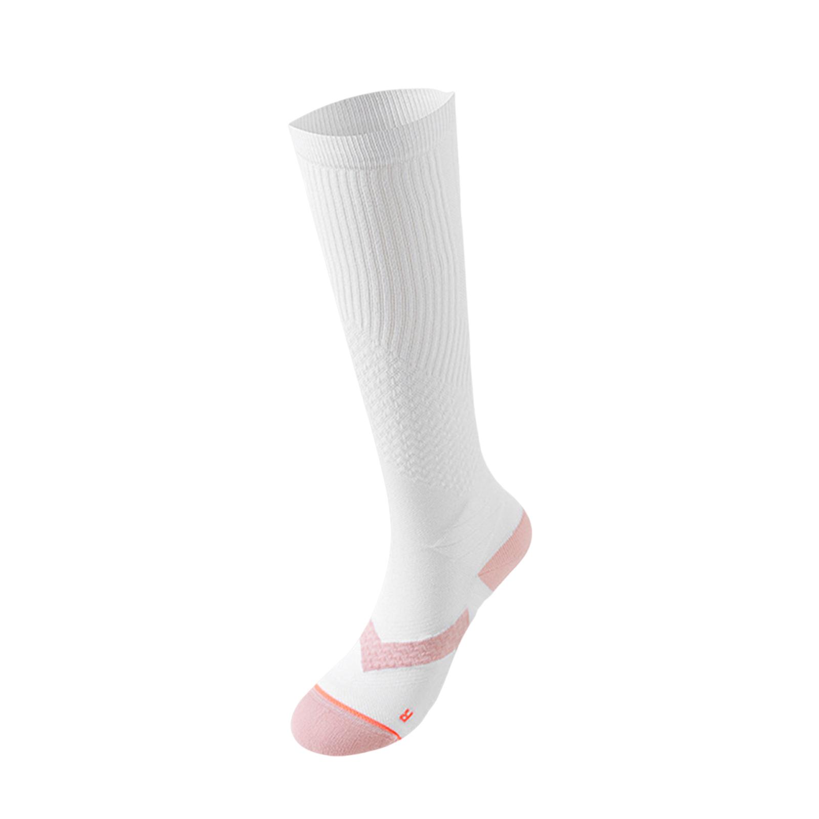 

Women s High Pressure Calf Socks Thin Breathable Towel Bottom Rope Skipping Sports Socks One Size білий