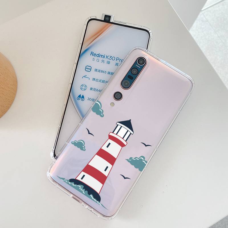 YNDFCNB Lighthouse Print Bird Seagull Phone Case For Redmi Note 5 7 8 9 10 A K20 Pro Max Lite for Xiaomi 10pro 10T