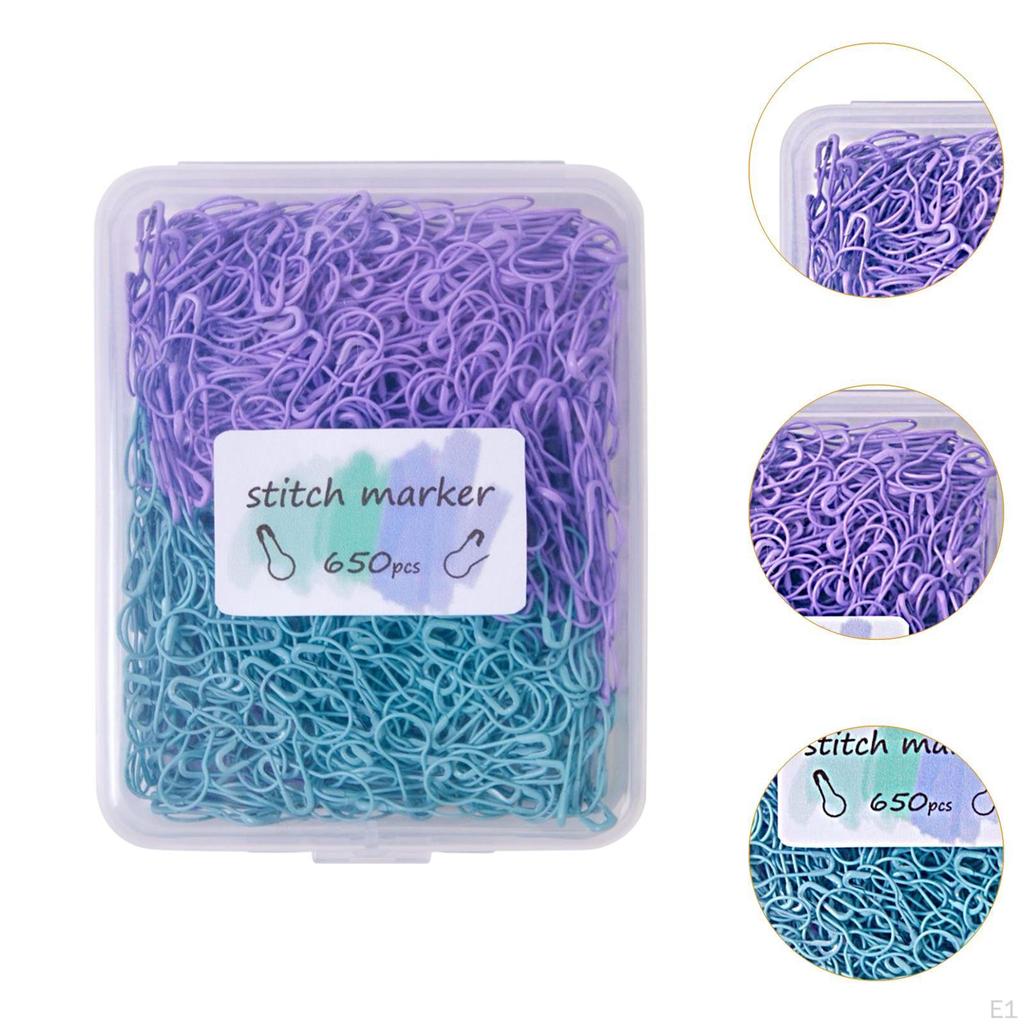 650 Pieces Stitch Markers Knitting Bulb Pins Colorful Large Quantity Crochet for DIY