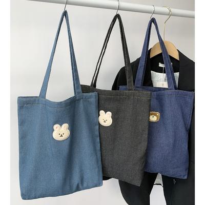Single-shoulder Bag Embroidered Cute Bag Cartoon Student Hand-held Schoolbag