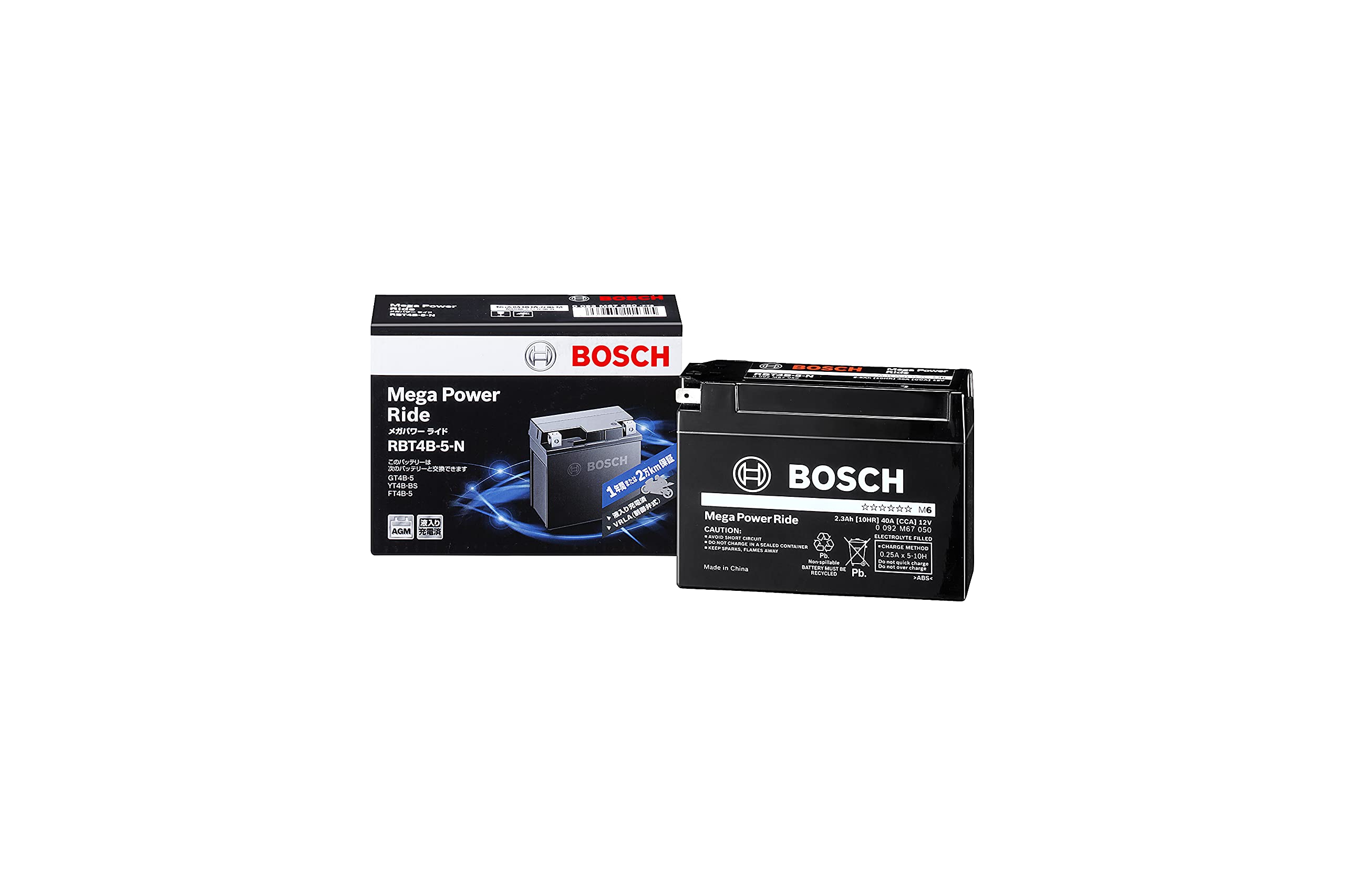 

BOSCH Mega Power Ride Motorcycle RBT4B-5-N YT4B-BS 113mm 38mm 85mm