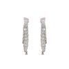 Sparkling long tassel silver without ear holes temperament stud earrings light luxury niche ear clips mosquito coil disc high sense