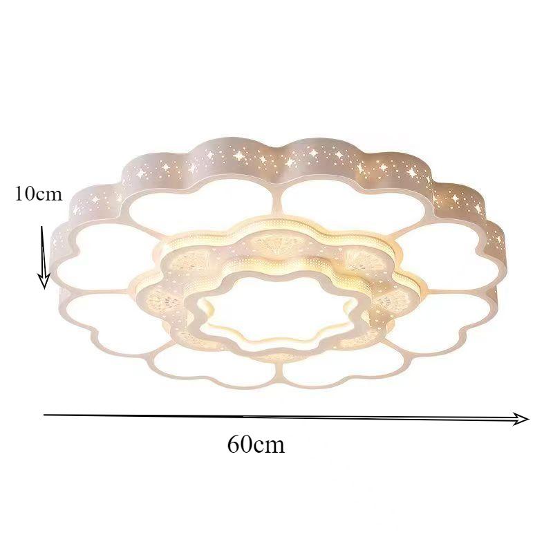 Simple Modern Circular Hall Lamp, Large-sized Flower LED Ceiling Light Fixture