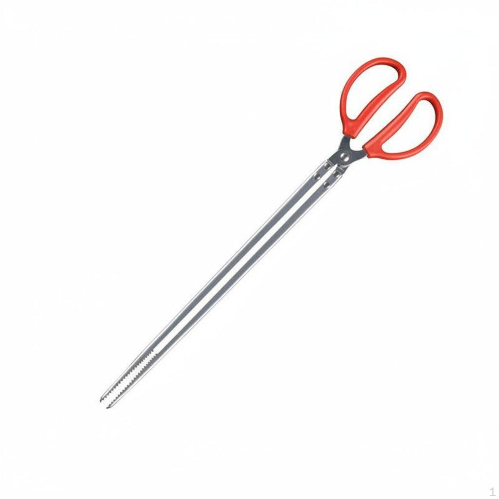Long Handle Trash Picker AntiRust Stainless Steel Tongs Grabber Tool for Gardeners, Elderly,