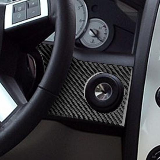 For Chrysler 300 300C Carbon Fiber Interior Steering Wheel Surround Cover Trim