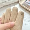 Korean Style Gloves Full Finger Gloves  Driving Mitten Autumn Winter Female Gloves