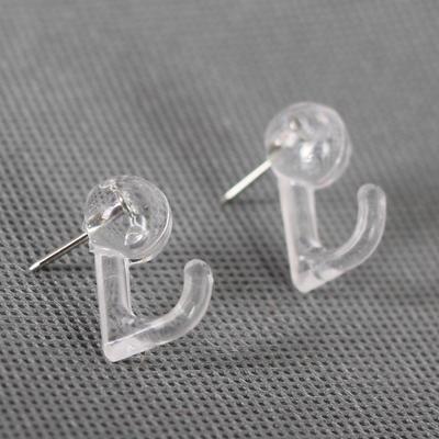 Creative Transparent Hook Thumbtacks for DIY Cork Board and Photo Wall Decorations