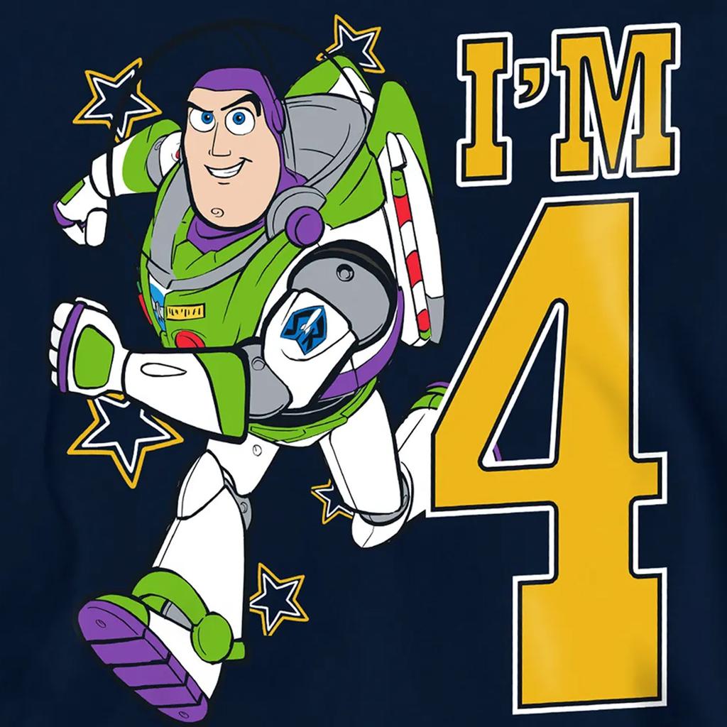 Toy Story Childrens/Kids I'm 4 Buzz Lightyear Birthday Pullover Hoodie