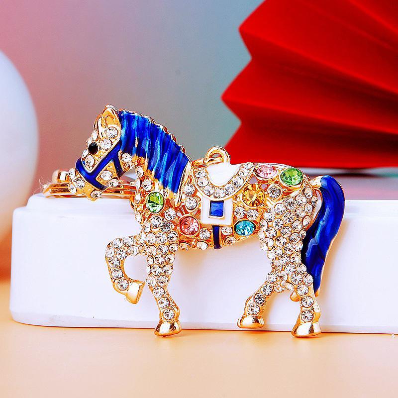 Pony Car Schlüsselanhänger Tasche Anhänger Metall Schlüsselanhänger Jahr des Pferdes