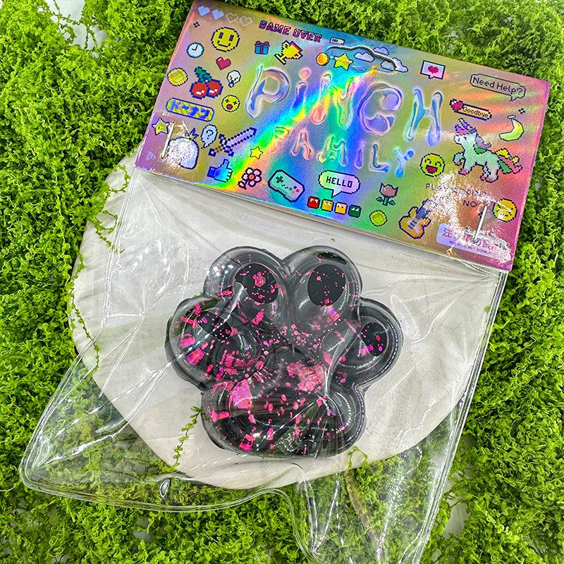 Super Soft Mud Feeling Plush Cat Claws Pinch Music Decompression Toy High Value Silicone Pinch Music Decompression Artifact