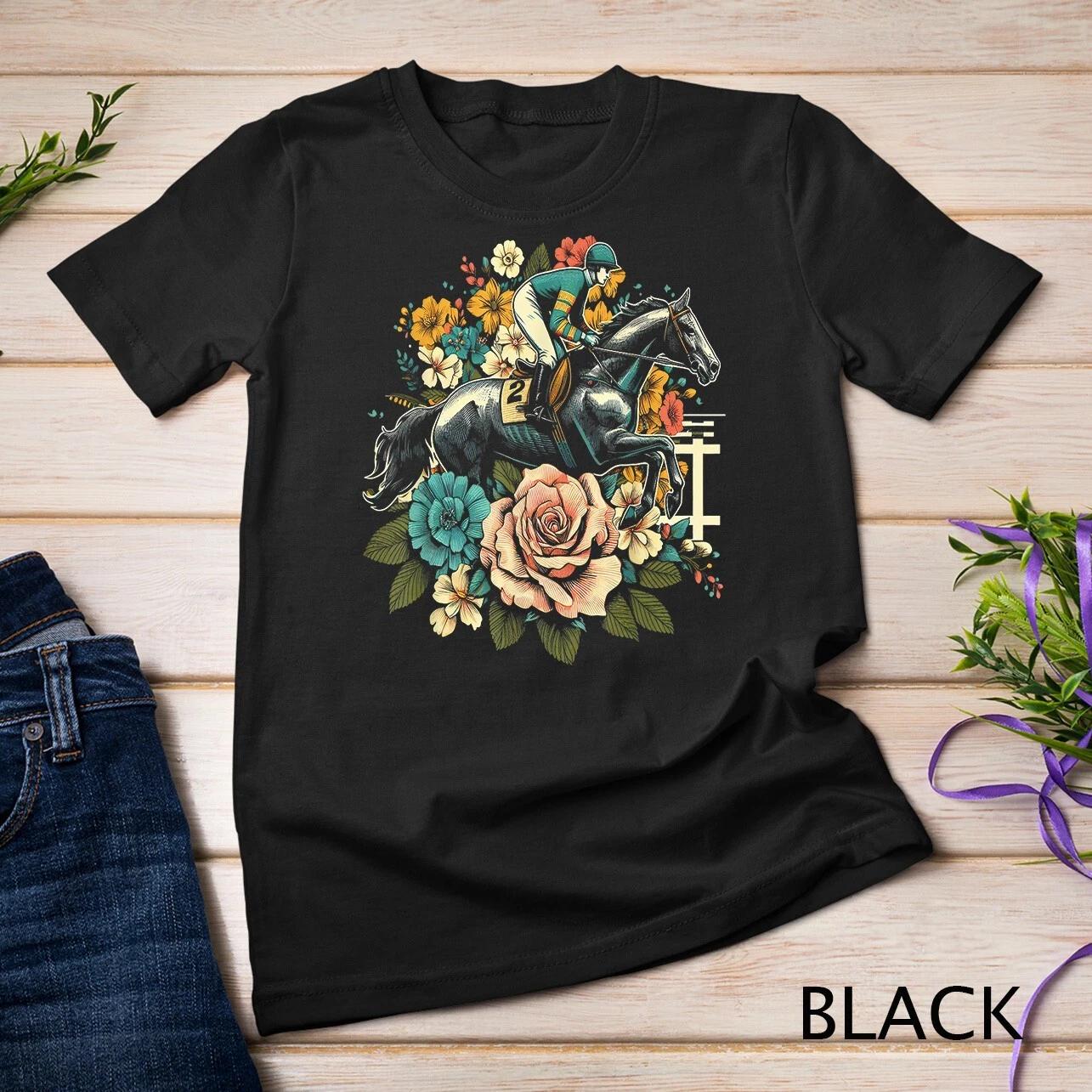 Horse Racing In Women s Cottagecore Cute Derby Horse Race Unisex T-shirt 1 XL