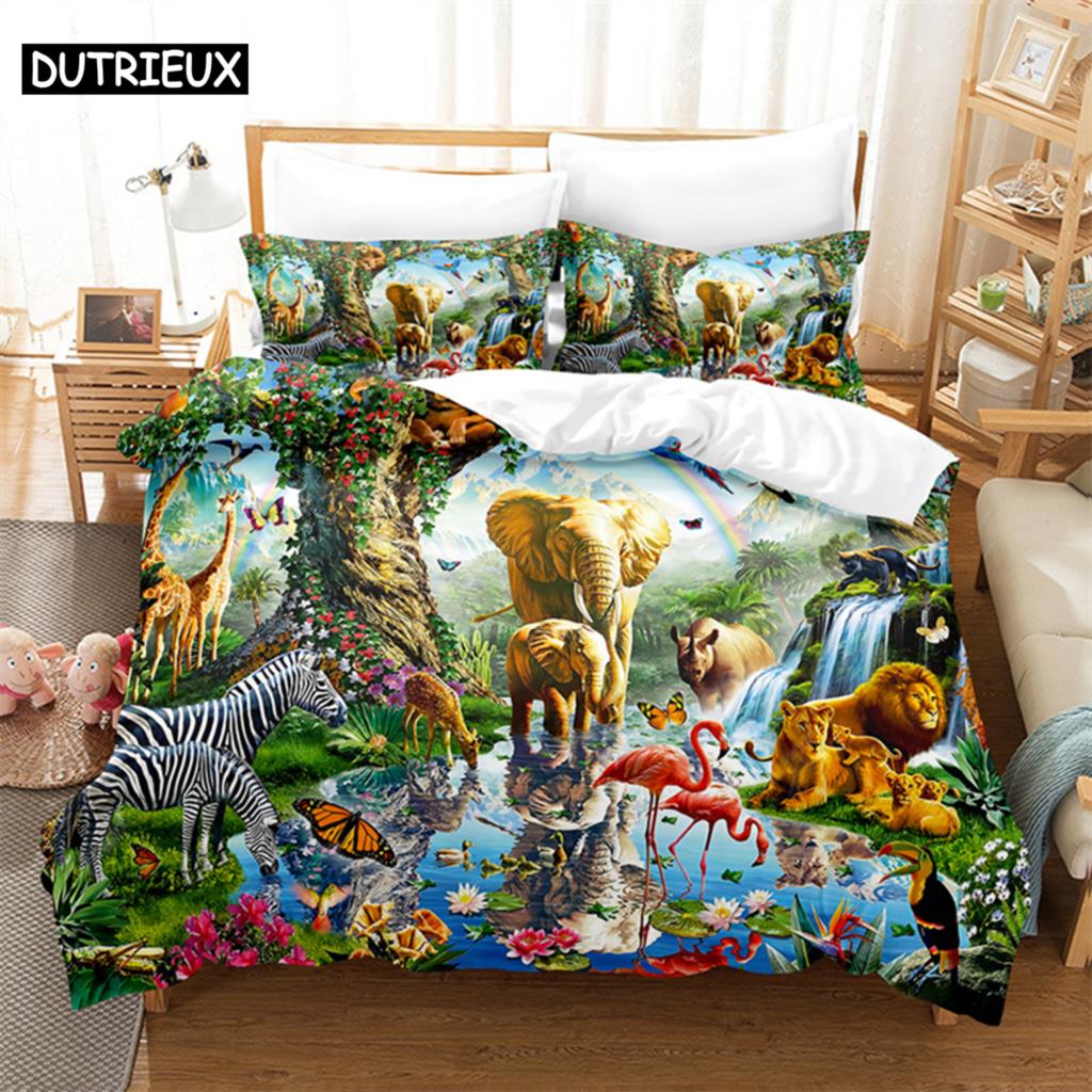 Comforter Eagle Rose Queen Bedding Set Kids Bedding Digital Printing King Size Bedding Set