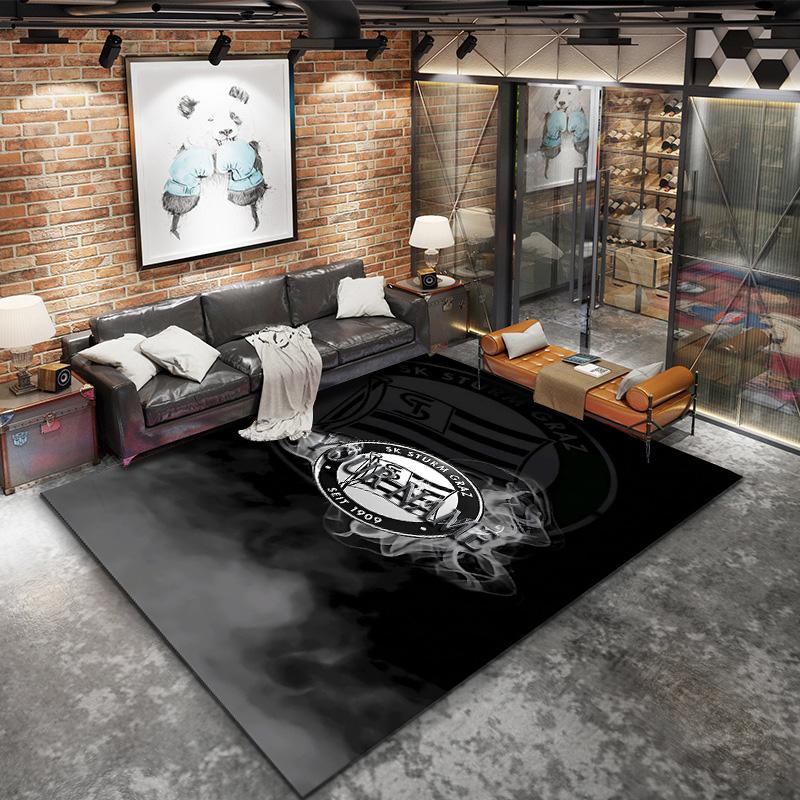 Sk Sturm Graz Crest Custom Name Carpet Rug For Living Room Bedroom Home Sofa Decoration Kids Play Nonslip Floor Mat