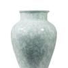 Celadon Cloud Glaze Ceramic Vase with Silk Daisy Flowers for Wedding Decorations