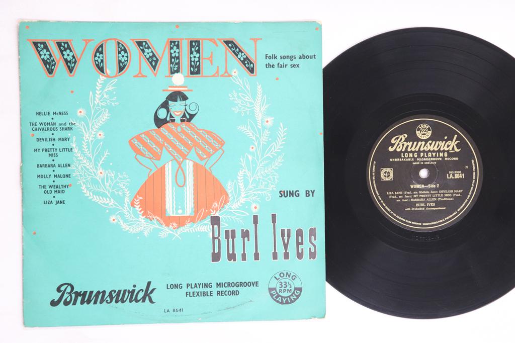 10inch Record BURL IVES - Women LA8641 BRUNSWICK UK Country/Folk Used