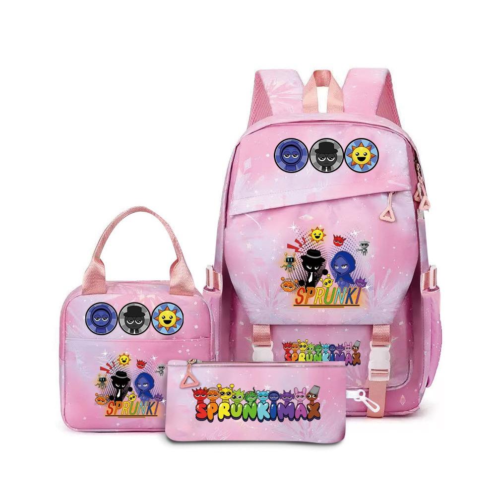 Rhythm Box Music Game Backpack Student Children Cute School Bag Three-piece Lunch