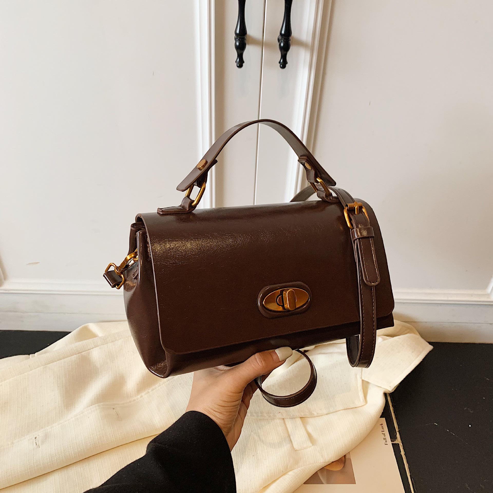 2025 Женская Высококлассная Ретро Универсальная Сумка - Осенне-Зимняя Трендовая Одноплечевая Сумка Кроссбоди Квадратной Формы