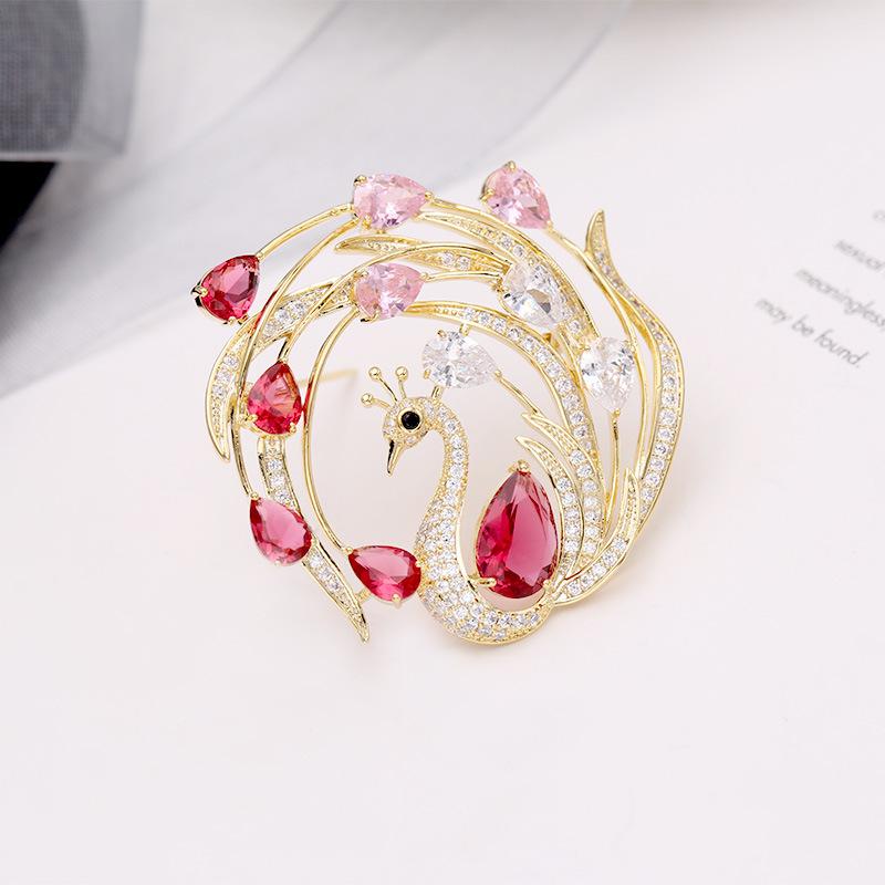 

Средний элегантный премиальный блейзер корсаж фиксированная прищепка аксессуары цветная брошь феникс