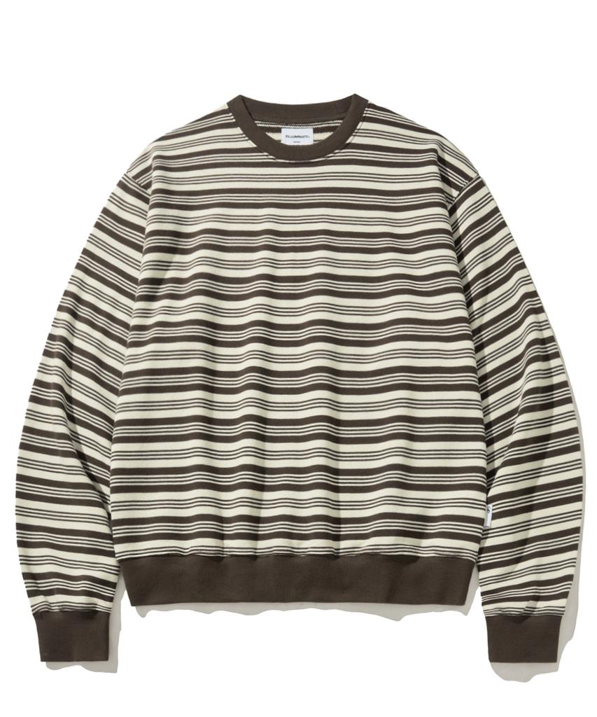 FILLUMINATE Mono Stripe Sweatshirt - Brown