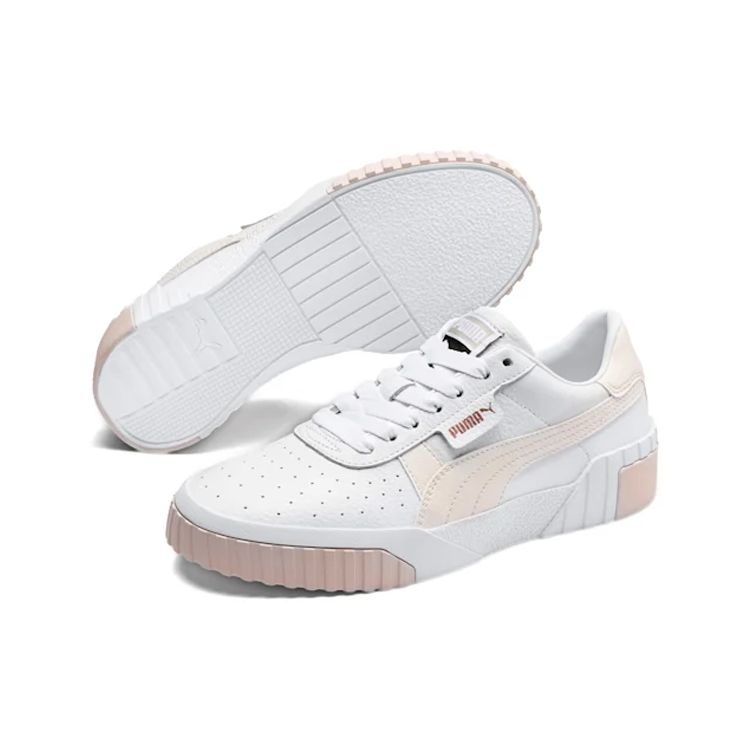 Puma Cali Slip Resistant Lightweight Low Top Skate Shoes Women Sneakers White Pink 369155-13