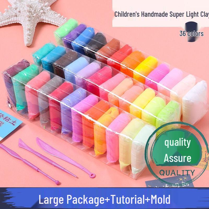 

Набор для лепки из сверхлегкой глины - 12, 24 или 36 ярких цветов для детской лепки из пластилина своими руками 12 Colors 27cm Large Clay Set