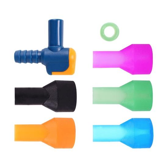 Bite Valve Replacement Hydration Pack Mouthpiece with 2 Hose Connector Shut/On Off Valve And O-Ring Replacement Parts Accessories