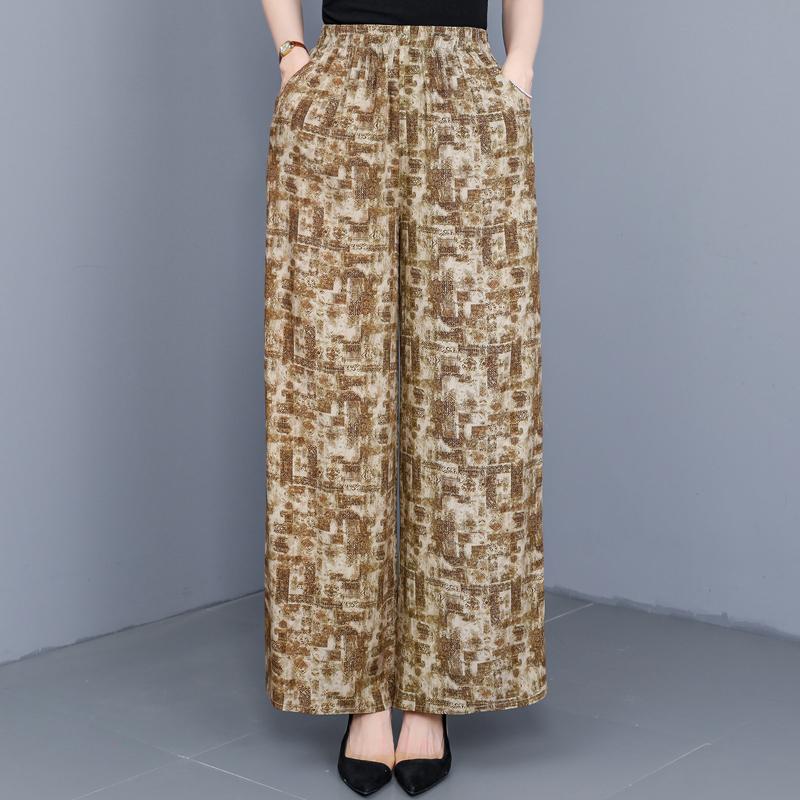 Summer Wide Leg Pants for Women Clothes Plus Size Casual High Waist Woman Trousers