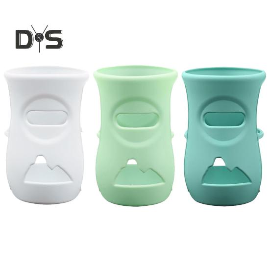 

3 шт. силиконовый чехол для стеклянной детской бутылочки, противоударный держатель для детской бутылочки, чехол для молочной бутылки объемом 4 унции/8 унций L A