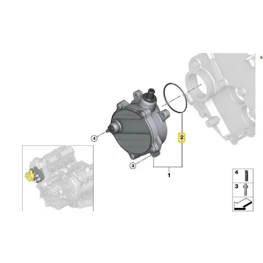 Power Brake Booster Vacuum Pump Seal for BMW E60 E63 E65 E66 E53 E70 11667509080