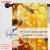 2pcs   Plane Printing Popular Curtain Panels Bees and Sunflowers Honeycomb Polyester Easy Install (without Rod) All Seasons Use