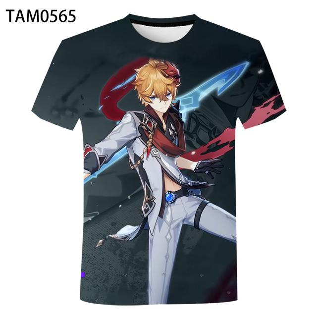 Summer Game Genshin Impact 3d Printed Children's T-shirt Fashion Casual Hip-hop Harajuku Kids Short Slee T Shirt O Neck Tops