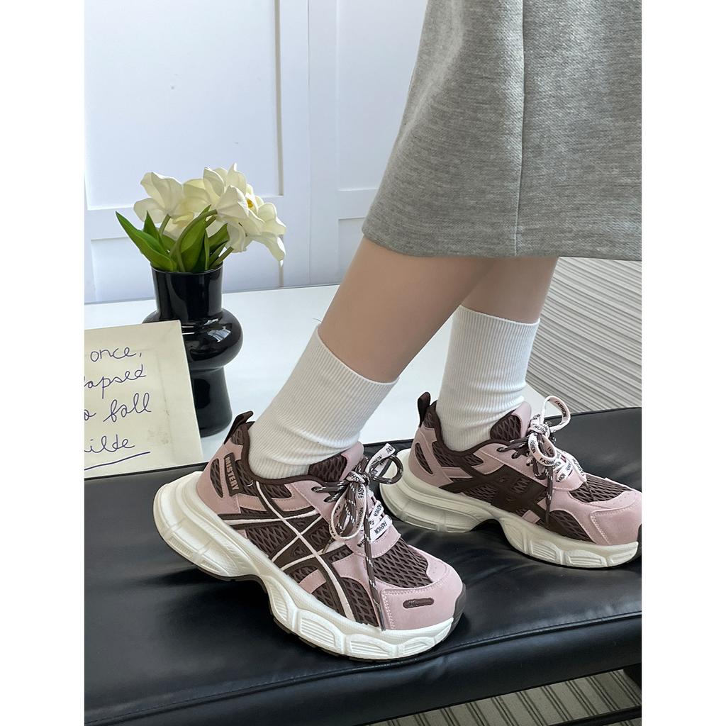 Super fire dad shoes women's 2025 autumn new popular thick-soled heightened versatile ultra-light sports and leisure shoes tide