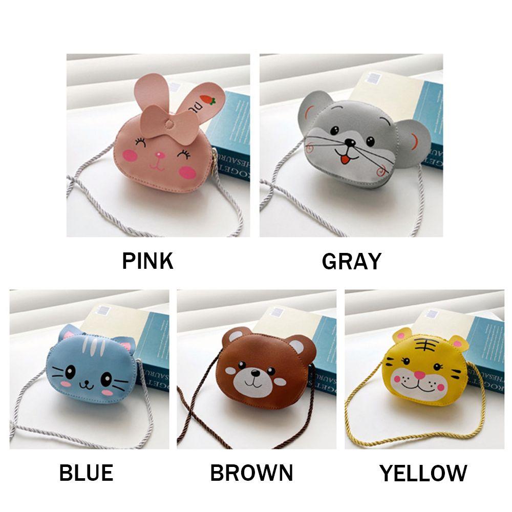 Casual Bear PU Leather Mini Girls Crossbody Bag Rabbit Handbags Cartoon Shoulder Bags Coin Purse