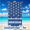 Dog Theme Beach Towel Personalized Custom Name & Text Soft Quick Dry Beach Towel for Swimming Travel