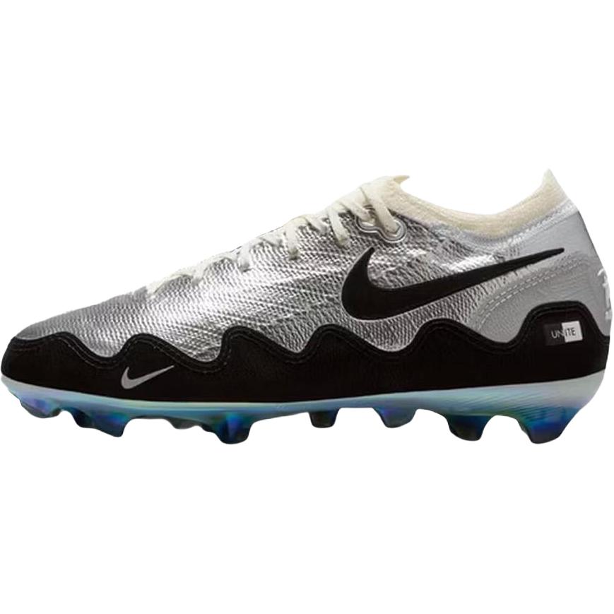 Nike X Patta Low Top Kids' Soccer Shoes Silver Black Teenagers HQ1993-001