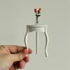 1Pcs Doll House Accessories 1:12 Dollhouse Miniature Retro Small Edge Several Mini Tea Table Furniture Home Model Decor Toy