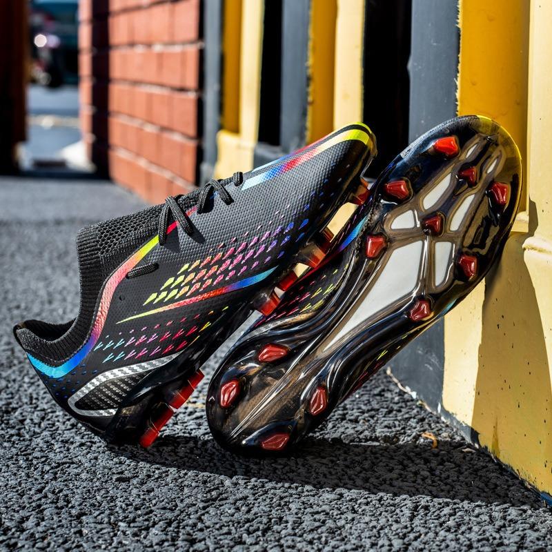 Macy fly knitting football shoes men's low-top broken nails long nails lawn students professional game training shoes women