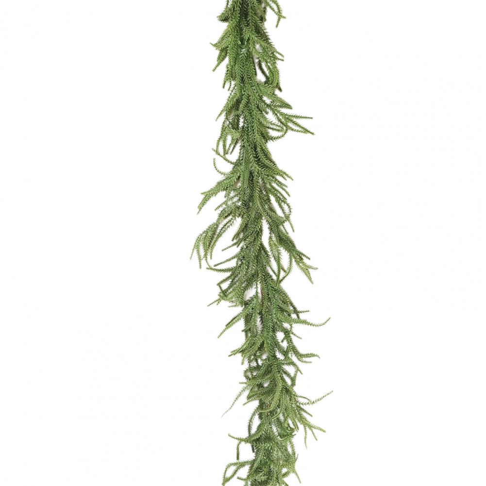 

1 Pc/2 Pcs 180cm Faux Norfolk Pine Garland 6ft Realistic Artificial Pine Needles Wreath Xmas Greenery Garland Centerpiece Decor