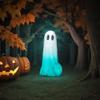 1/3Pcs Colorful Ghost Ornament with Pumpkin Decor Resin Desktop Decoration Halloween Props Whimsical Figurines