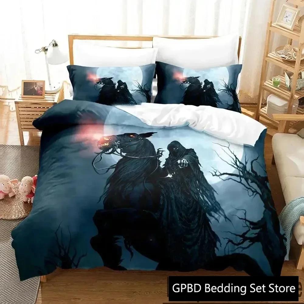 Luxury New 3D Print Dark Grim Reaper  Bedding Set Boys Girls Twin Queen King Size Duvet Cover Bed Boys Adult Home Textileextile