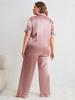 Danny Lin Summer Fashion Plus Size Casual Two-Piece Pajama Set with Loose Long Pants for Home Wear