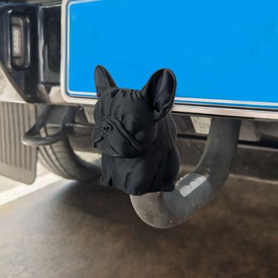 Französische Bulldogge Anhängerkupplungsabdeckung, 3D-gedruckte Hund Anhänger Abschlepphakenabdeckung, Universelle Anhängerkupplungs Staubabdeckung, Anhängerzubehör