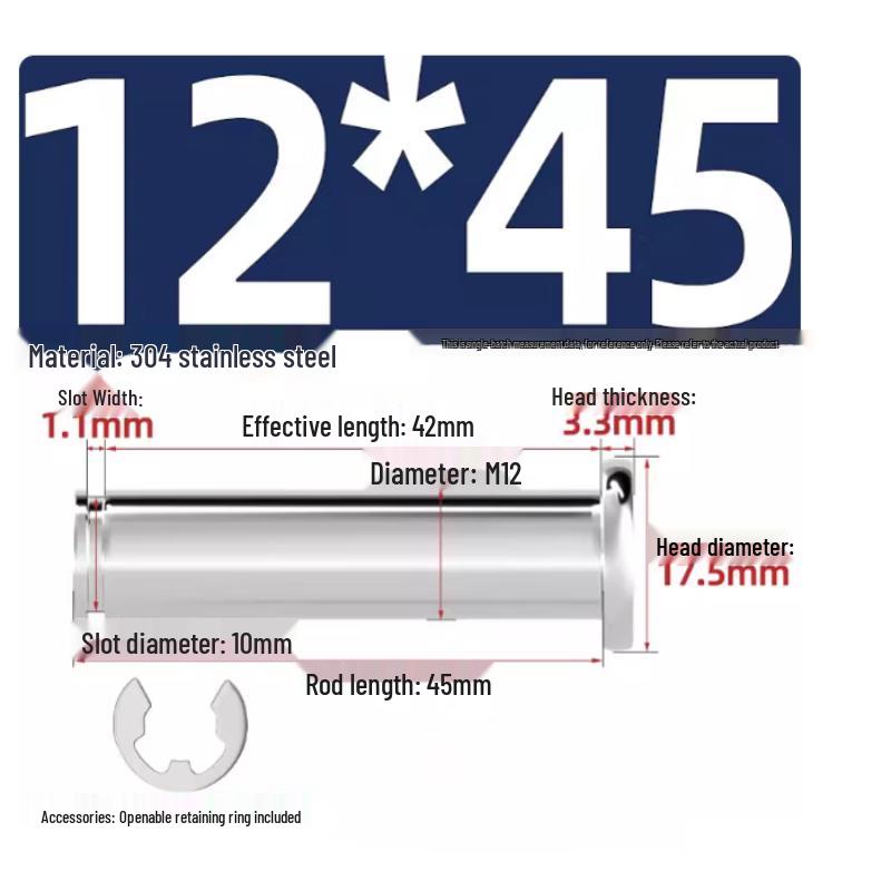 TURBOSUN Stainless Steel Slotted Flat Head Pin
