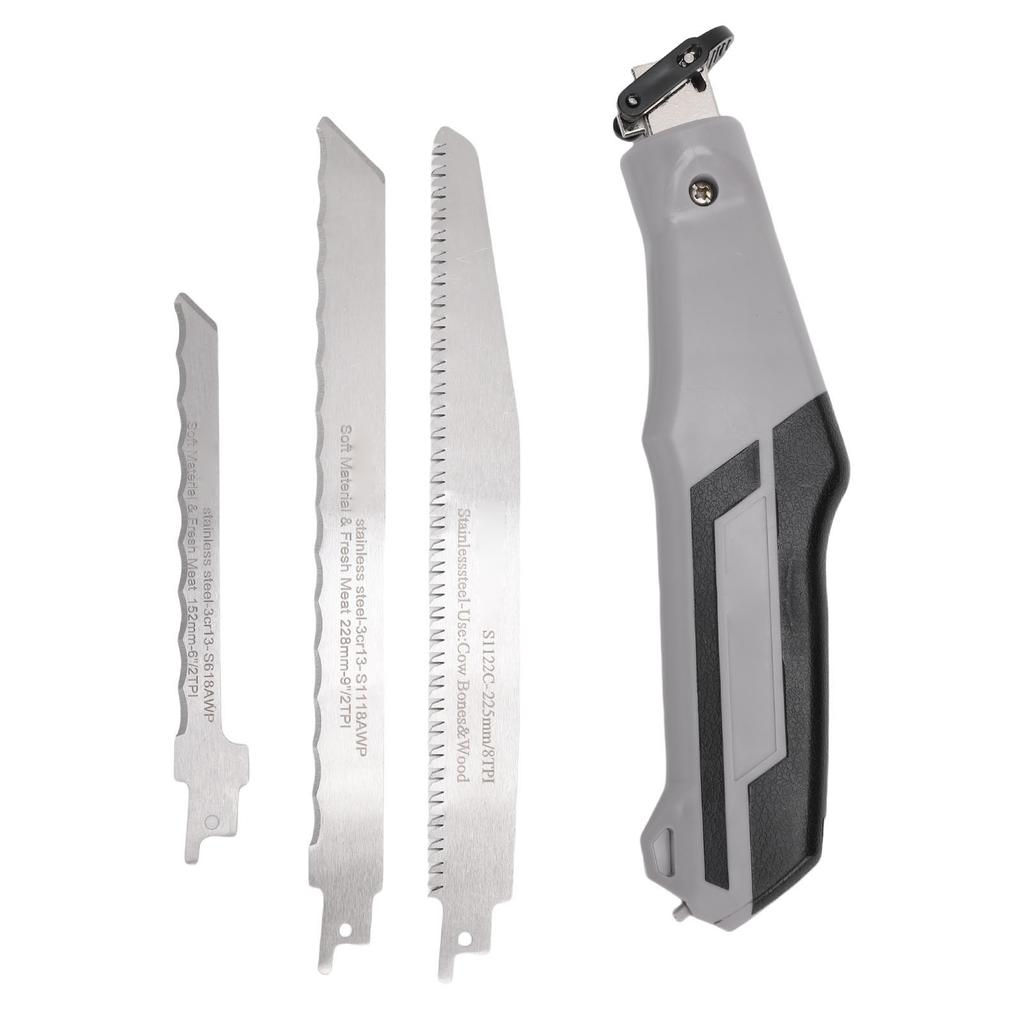 Mini Reciprocating Saw Set Quick Release Accuracy Teeth Self Locking Non Slip Handle 3 Blades Hand Saw Kit for