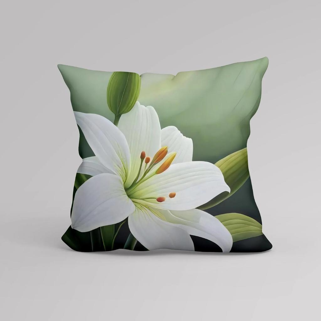 Blumenmuster Dekorativer Kissenbezug Auto Sofa Quadratisches Kissen Kissenbezug