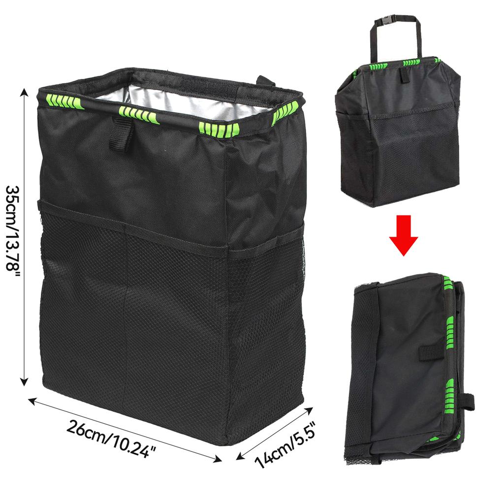Car Trash Bin Storage Waste Basket Folding Interior Rubbish Litter Container Organizer Holder Garbage Can Bin Motor Accessories