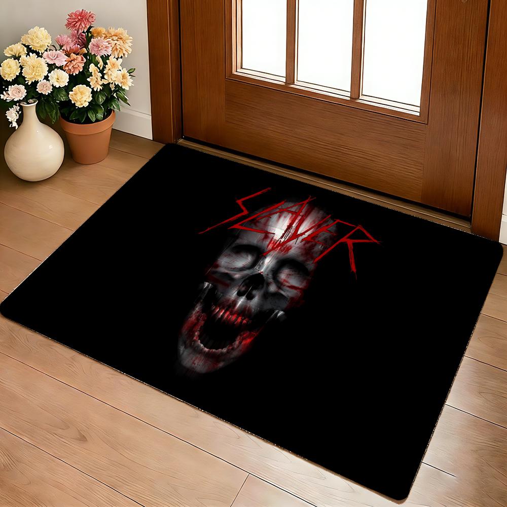 Rock Band S-Slayer Floor Mat Cozy Flannel Soft Thick Non-Slip Mat For Living Room Bedroom Kitchen Decor Rugs