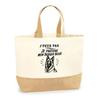 Bag I Can't I Prefer My Belgian Shepherd I Can't Minimalist | Cotton Tote Bag with Jute Bottom 18 L 48 × 37 × 13 Cm | Market
